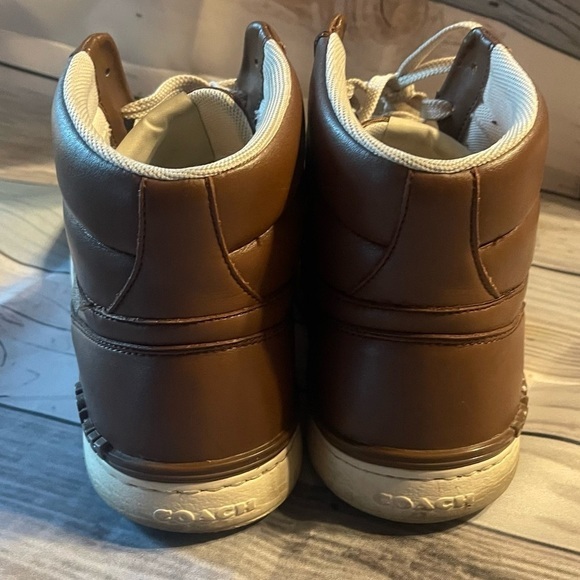 Coach Clip Court High Top Sneaker In Signature Canvas in GUC - Picture 5 of 8